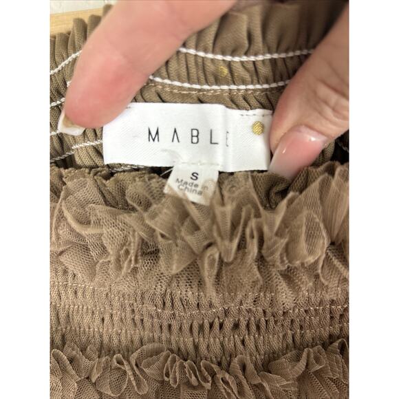 Mable Tulle Off The Shoulder Womens Top Sz Small Ethereal Whimsy Balletcore Boho - Picture 6 of 9